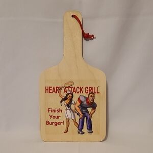 Heart Attack Grill Paddle Finish Your Burger!